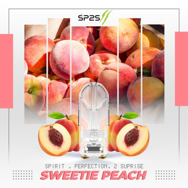 SP2S電子煙【水蜜桃味】SP2S透明煙彈 霧化菸彈 現貨速發